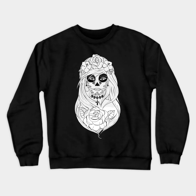 Art et Be - Santa Muerte Crewneck Sweatshirt by Art_et_Be